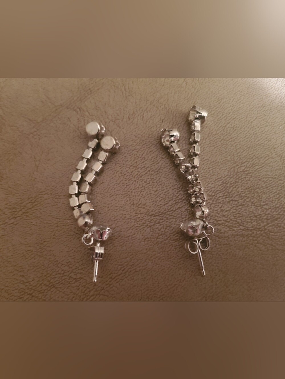 Vintage Rhinestone Dangle Earrings
